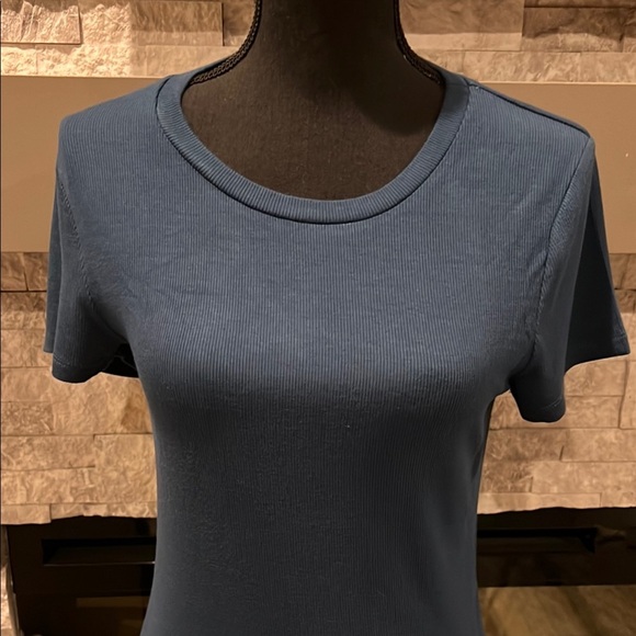 Bordeaux Blue Midi Dress with Side Button design and slit, size Medium - Picture 2 of 11